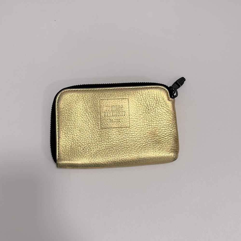 Opening Ceremony Metallic gold wallet